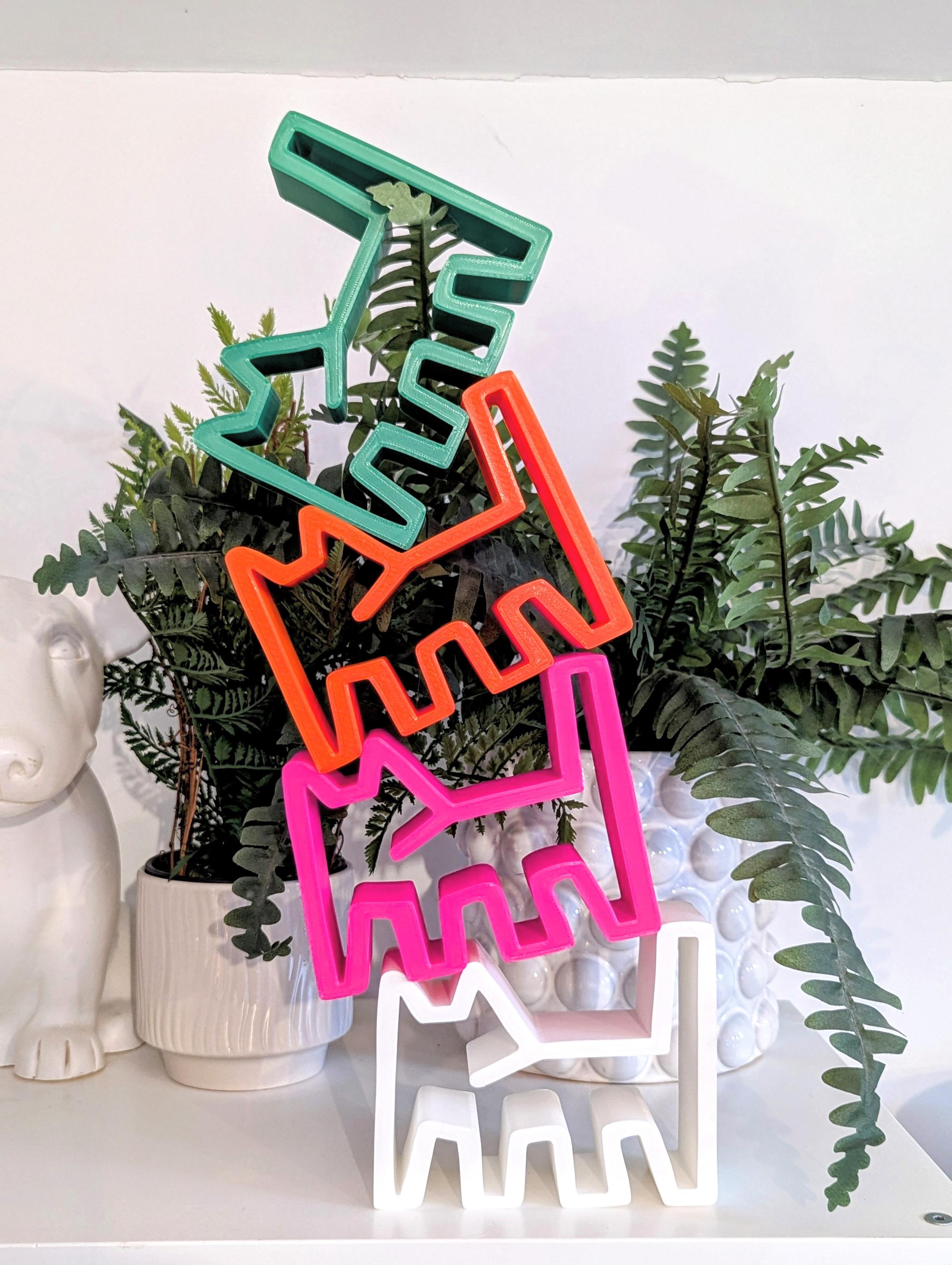 3d Printed Keith Haring Inspired Cat Ornament - Etsy UK