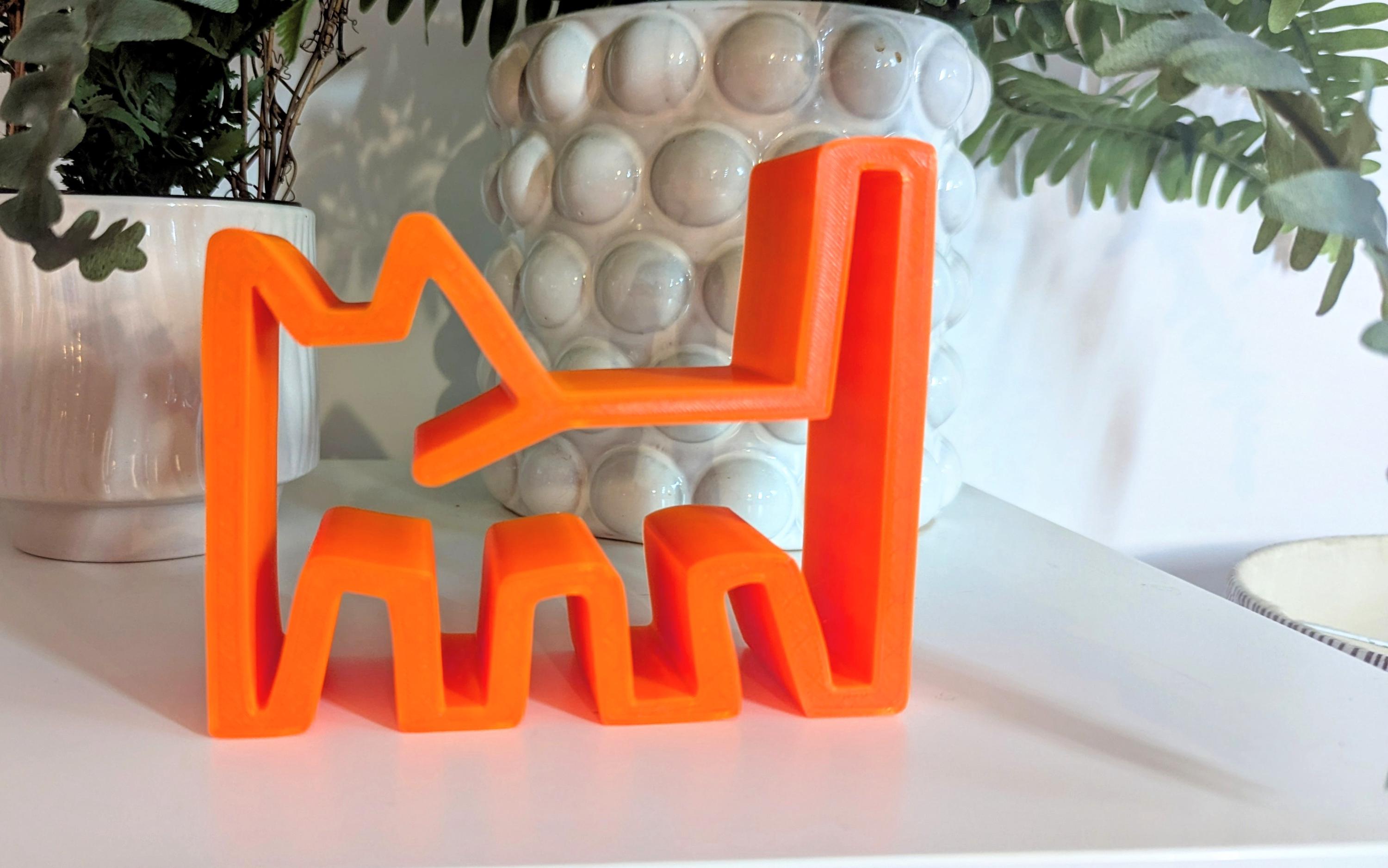 3d Printed Keith Haring Inspired Cat Ornament - Etsy UK