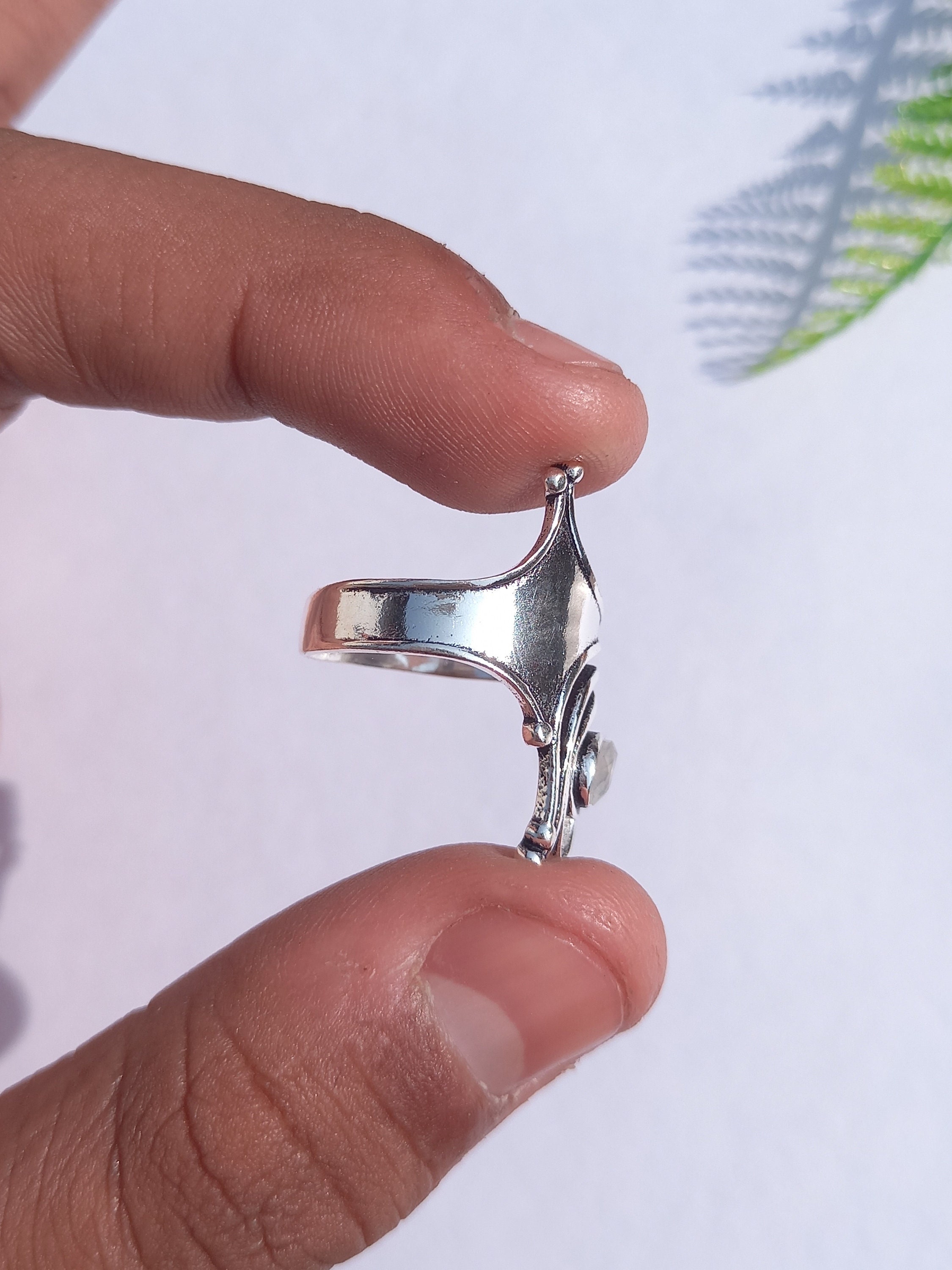 Beautiful Handmade Moonstone Ring, 92.5 Sterling Silver Ring, Moonstone Jewelry, Gemstone Ring, Handmade Ring , Gift Ring, Boho Ring