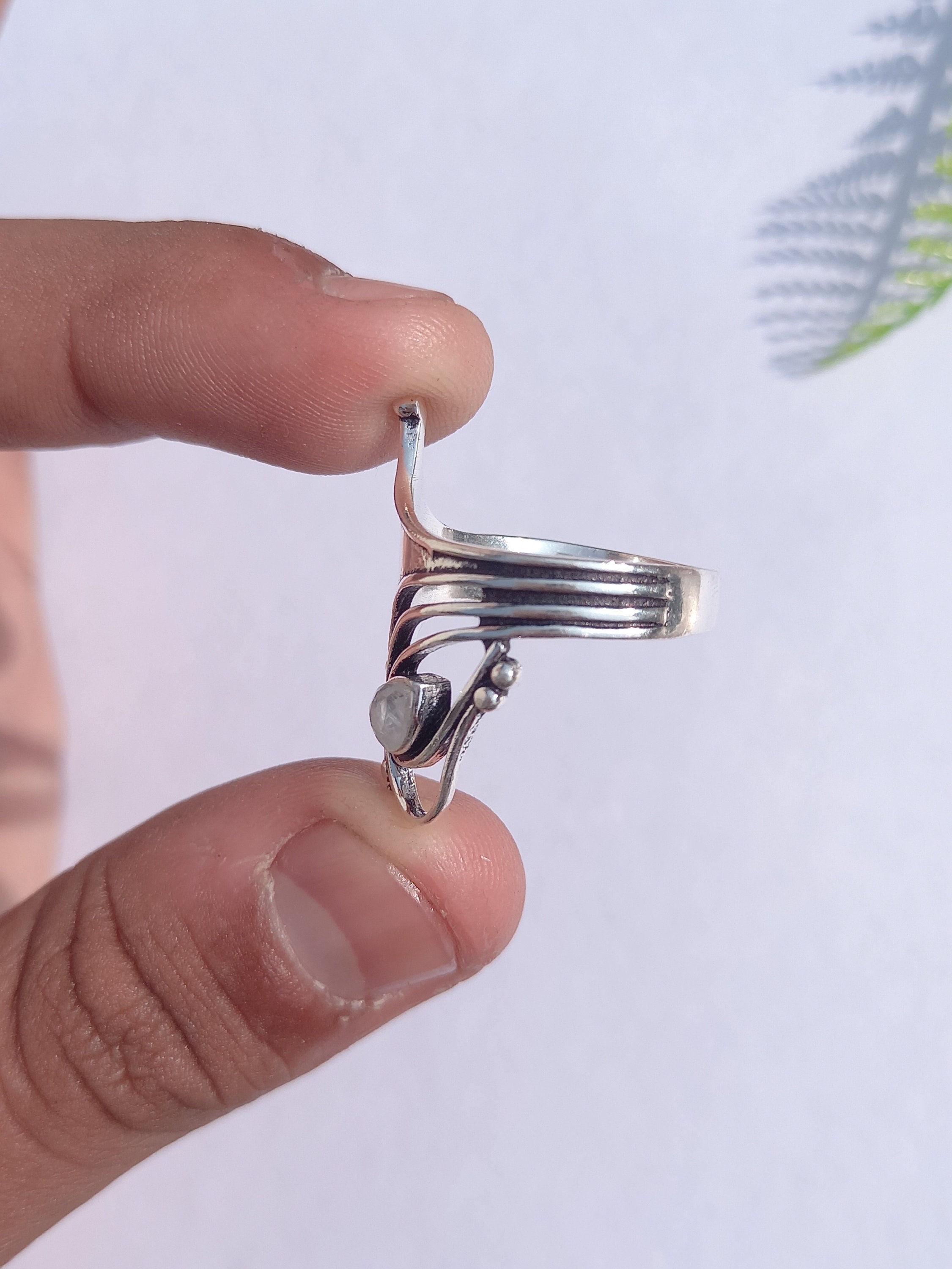 Beautiful Handmade Moonstone Ring, 92.5 Sterling Silver Ring, Moonstone Jewelry, Gemstone Ring, Handmade Ring , Gift Ring, Boho Ring