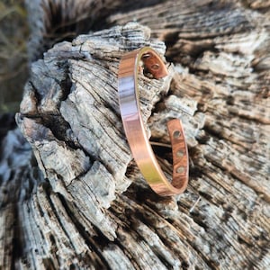 Solid Plain Copper Bracelet with Magnets for Healing, Copper Magnetic Bracelet