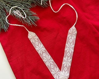 Collana ucraina sylianka bianca / Gioielli tradizionali ucraini con perline