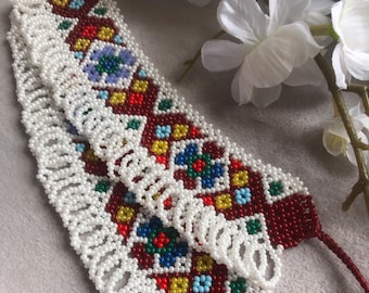Collana tradizionale Sylianka / Gioielli ucraini con perline