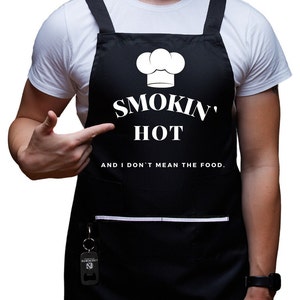 Aprons for Men Funny  w/ Quality Polyester and Cotton–Funny Aprons for Men w/ 2 Pockets w/ Metal Bottle Opener - Gifts for Dad & Funny Gifts