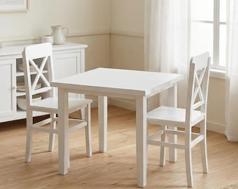 Elegant Miniature Dining Set for 1/6 Scale, Dolls Table for 12 inches doll and 2 chairs, doll furniture, dollhouse table , 1/6 doll kitchen