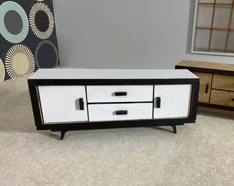 Dollhouse furniture for dolls 1/6, 1/12, 12 inch. TV stand, Chest of drawers, TV table, cupboard dresser.  roombox
