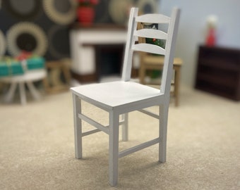 Wooden chair for 1/6 scale dolls. dollhouse miniature furniture.  1:6 dollhouse miniature chairs