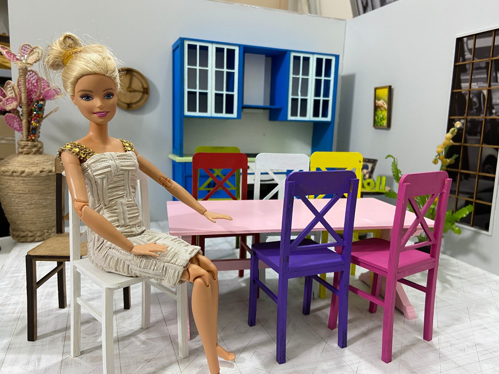 Barbie chair Miniature chair 1/6 doll chair doll furniture | Etsy