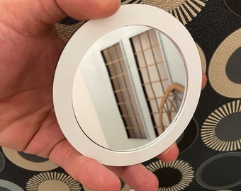 Doll Mirror 1/6 or 1:12 Scale - Modern Mini Doll House Furniture Miniature mirrors, round mirror