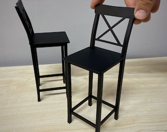 Bar chair for dollhouse - dollhouse furniture 1/6 scale chair