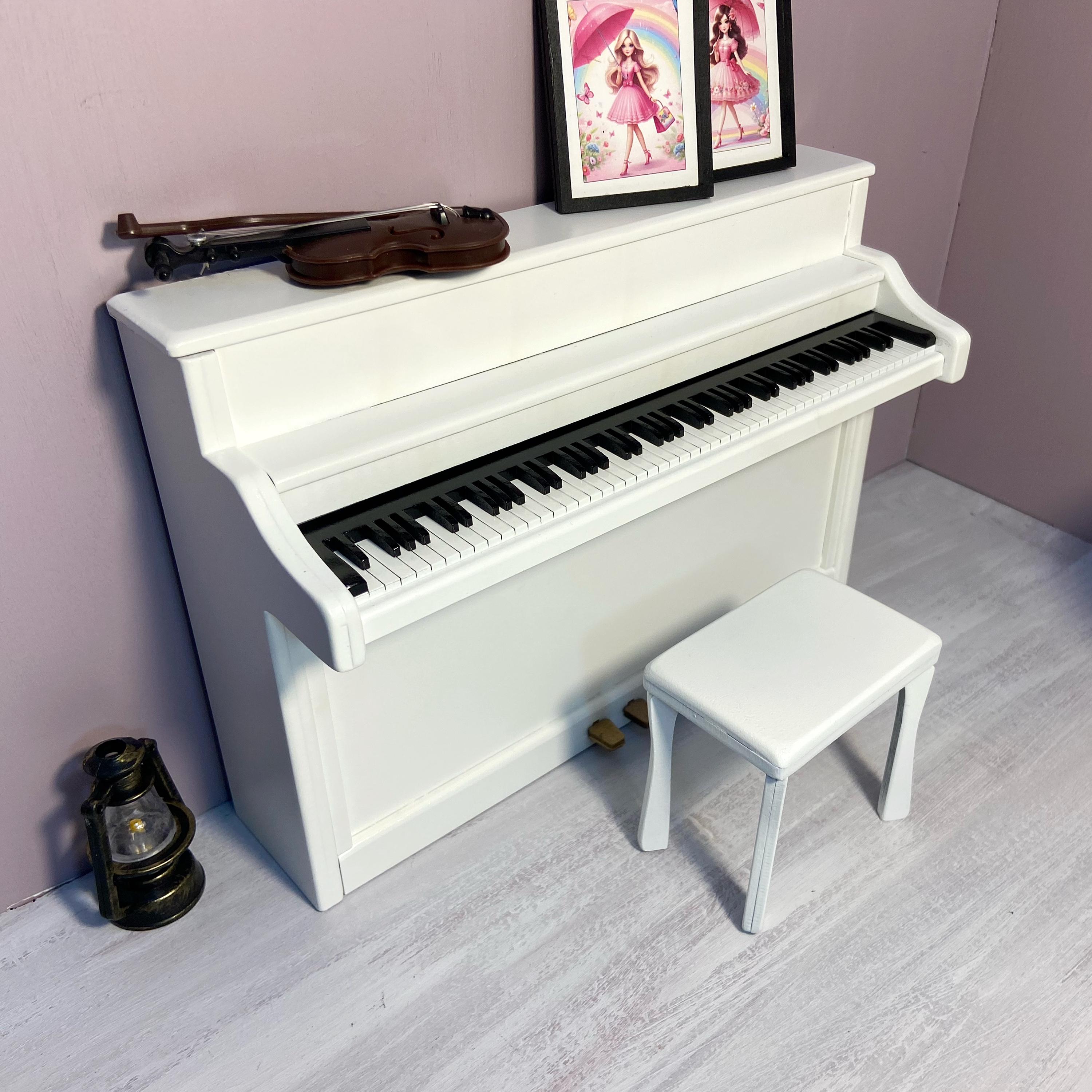 Piano for Dollhouse / 1:6 Scale Miniature Piano / Roombox