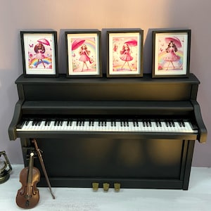 Framed poster for dollhouses | Dollhouse Painting Artwork | Miniature Pictures | Miniature Wall Decor | 1/6 scale or 1:12 scale doll