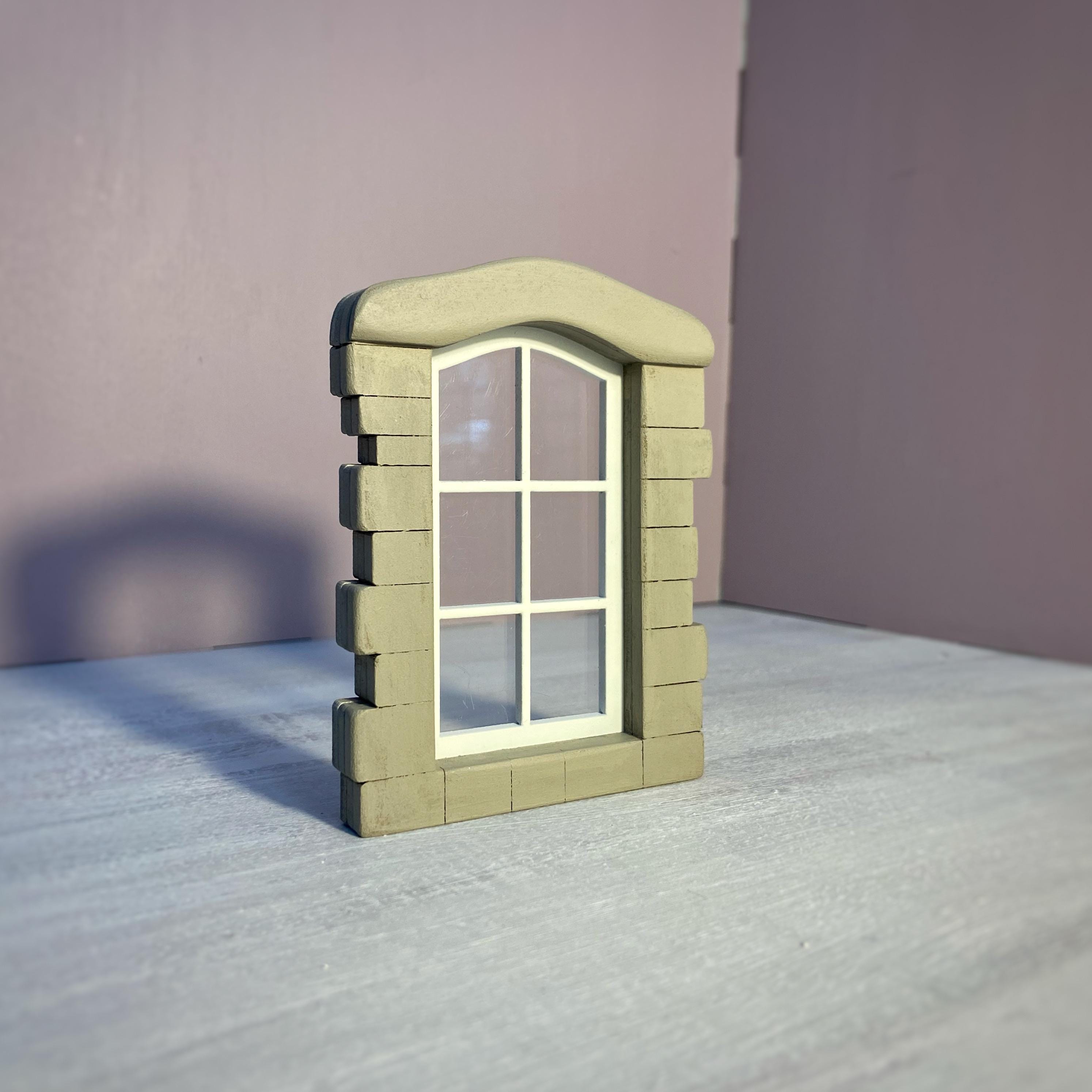 Dollhouse Window, Window Frame With Glass for Dollhouse, DIY Accessory ...