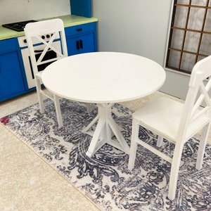 Tisch für 12 Zoll Puppe + 2 Stühle, Puppenmöbel, BJD Roombox, Puppenhaus Tisch, Puppenmöbel, 1/6 Puppenküche