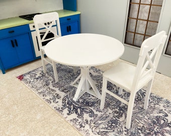 Table pour poupée de 30 cm + 2 chaises, meubles de poupée, boîte de chambre BJD, table de maison de poupée meubles de poupée, cuisine de poupée 1/6