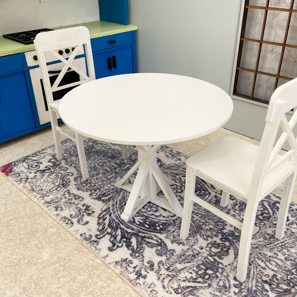 Table pour poupée de 30 cm + 2 chaises, meubles de poupée, boîte de chambre BJD, table de maison de poupée meubles de poupée, cuisine de poupée 1/6