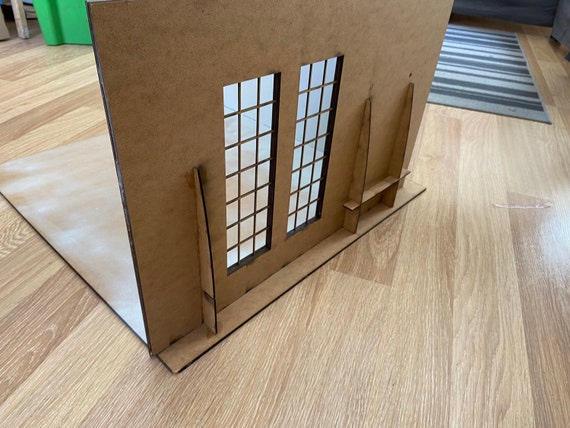 Roombox  2 walls 1:6 Doll corner dollhouse  room, room for dolls, DIY kit Roombox kit