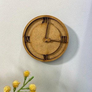 Dollhouse wall clock, Miniature clock, doll diorama, dollhouse decoration, 1/4, 1/6, diorama accessories