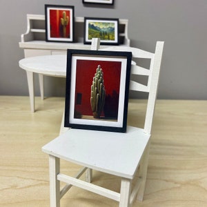 Dollhouse wall art | Miniature Pictures | Miniature Wall Decor | 1/6 scale or 1:12 scale doll | miniature cactus picture