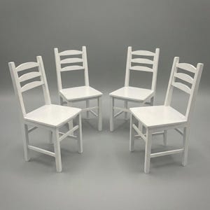 Wooden chair for 1/6 scale dolls. dollhouse miniature furniture.  1:6 dollhouse miniature chairs - gifts for girls