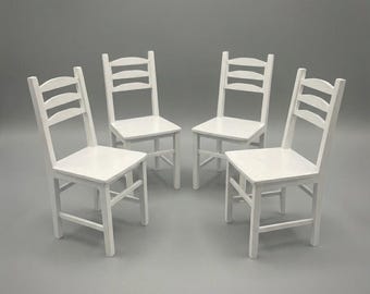 Wooden chair for 1/6 scale dolls. dollhouse miniature furniture.  1:6 dollhouse miniature chairs - gifts for girls