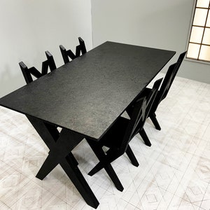 Set of table and 4 chairs for dolls 1/6 dollhouse furniture doll furniture LifyDoll