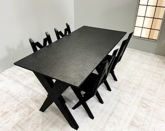 Set of table and 4 chairs for dolls 1/6 dollhouse furniture doll furniture LifyDoll