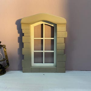 Dollhouse Window, Window Frame With Glass for Dollhouse, DIY Accessory ...