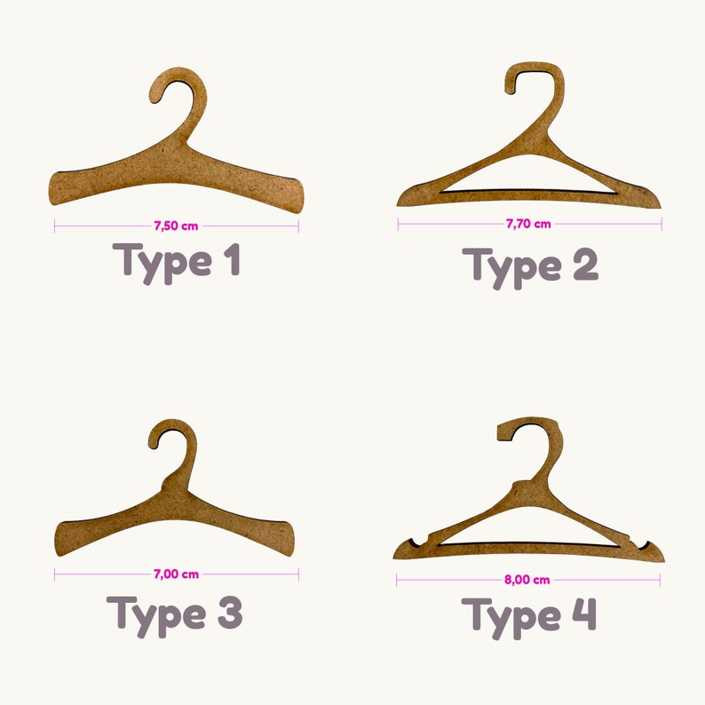 Dolls Clothes Hangers For Barbie. 5pcs Barbie dressing room. Etsy