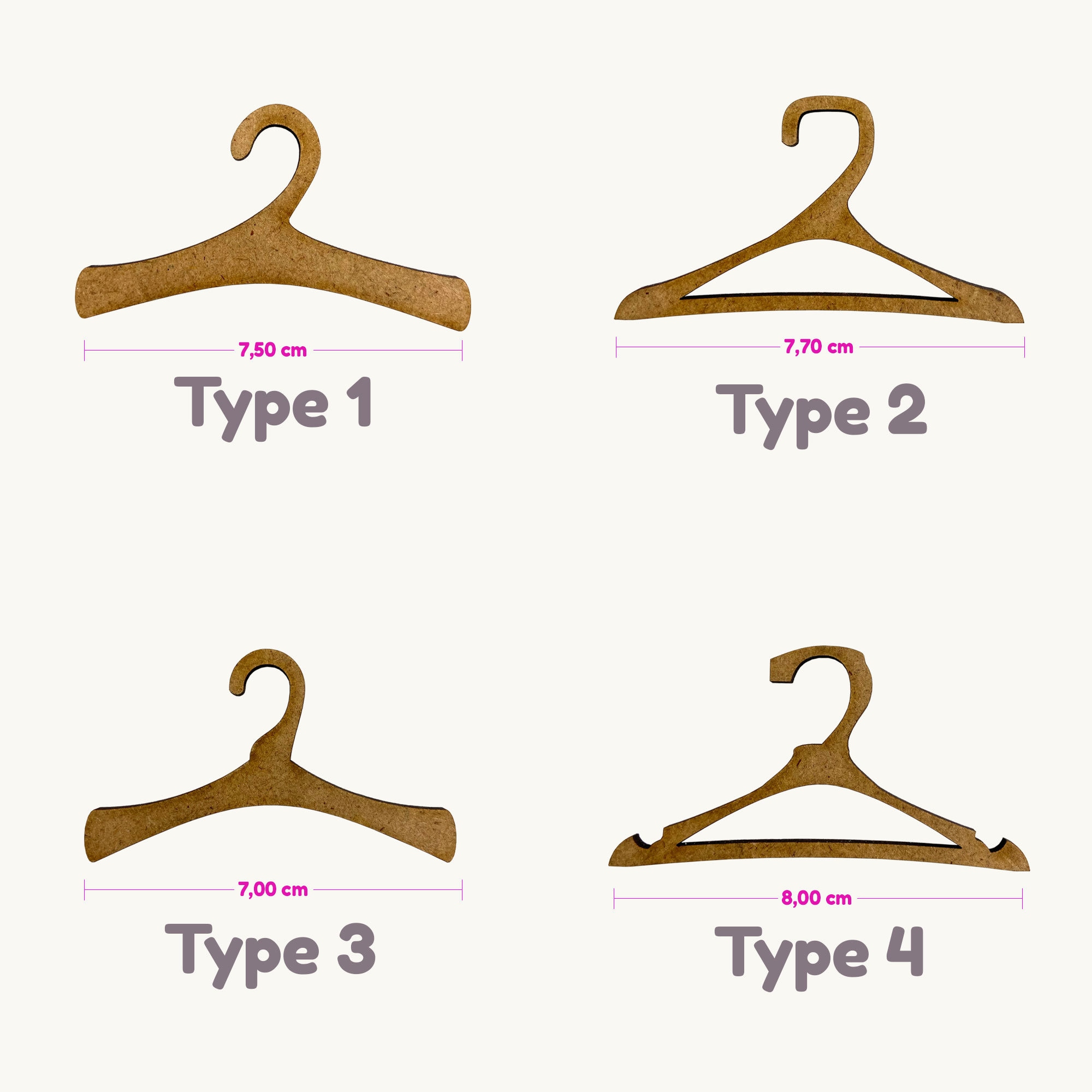 Lot De 5 Cintres Miniatures Pour Poupées 1/6 – Support Pour Vêtements Et Accessoires, Décoration De Maison De Poupée