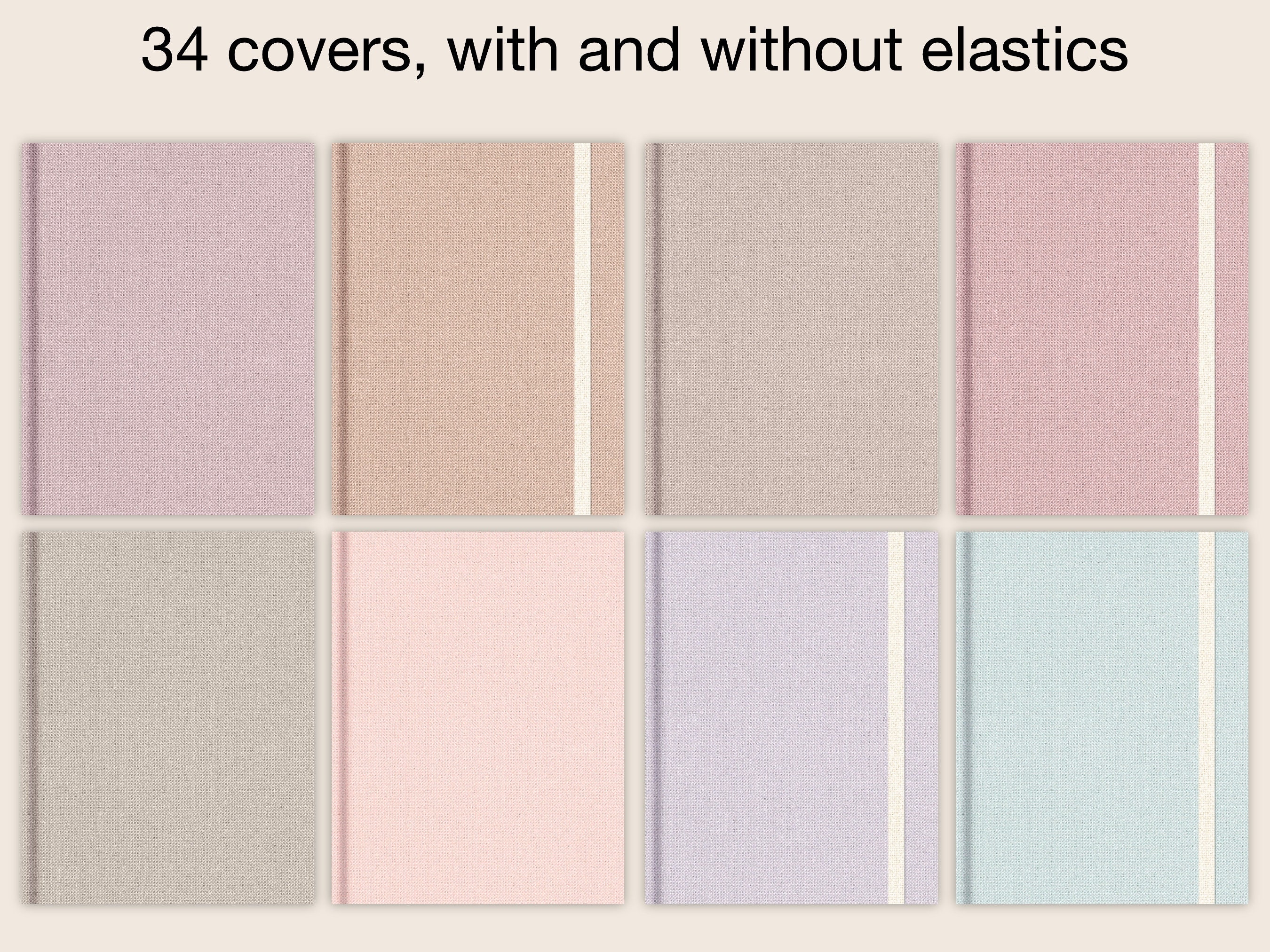 Canvas Goodnotes Covers 34 Realistic Neutral Digital Notebook Etsy