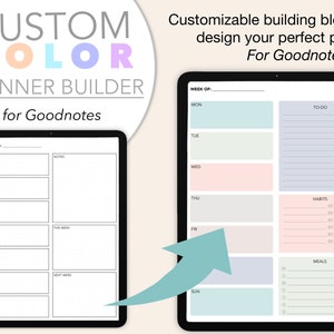 Custom Planner Builder for Goodnotes | Completely Customizable Functional Digital Planner Widgets