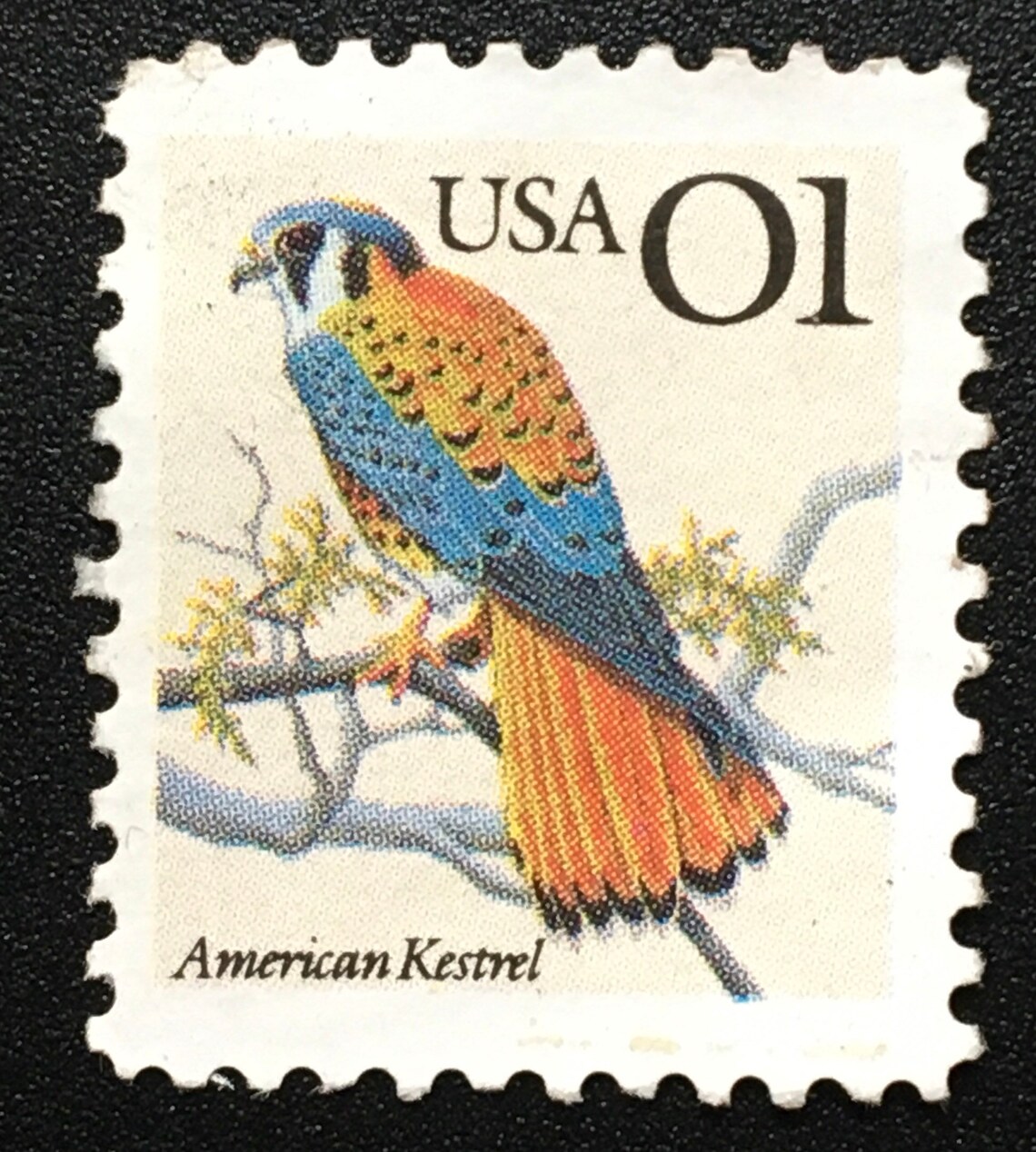Six 6 Vintage American Kestrel 1 Cent Stamps Etsy