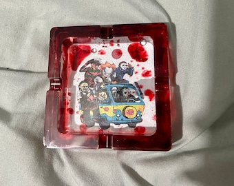 Ashtray; smoke; horror characters; custom ashtray