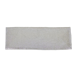 Handmade Bead Table Runner, Embroidered Glam Crystal Runner in Silver, Table Centerpiece - 35x12.5 Inch