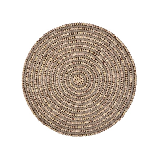 Jute & Wooden Placemat - Natural Round Placemats - Embroidered Table Placemats - Tableware Placemats - Glass Beaded Placemats - Gift Ideas