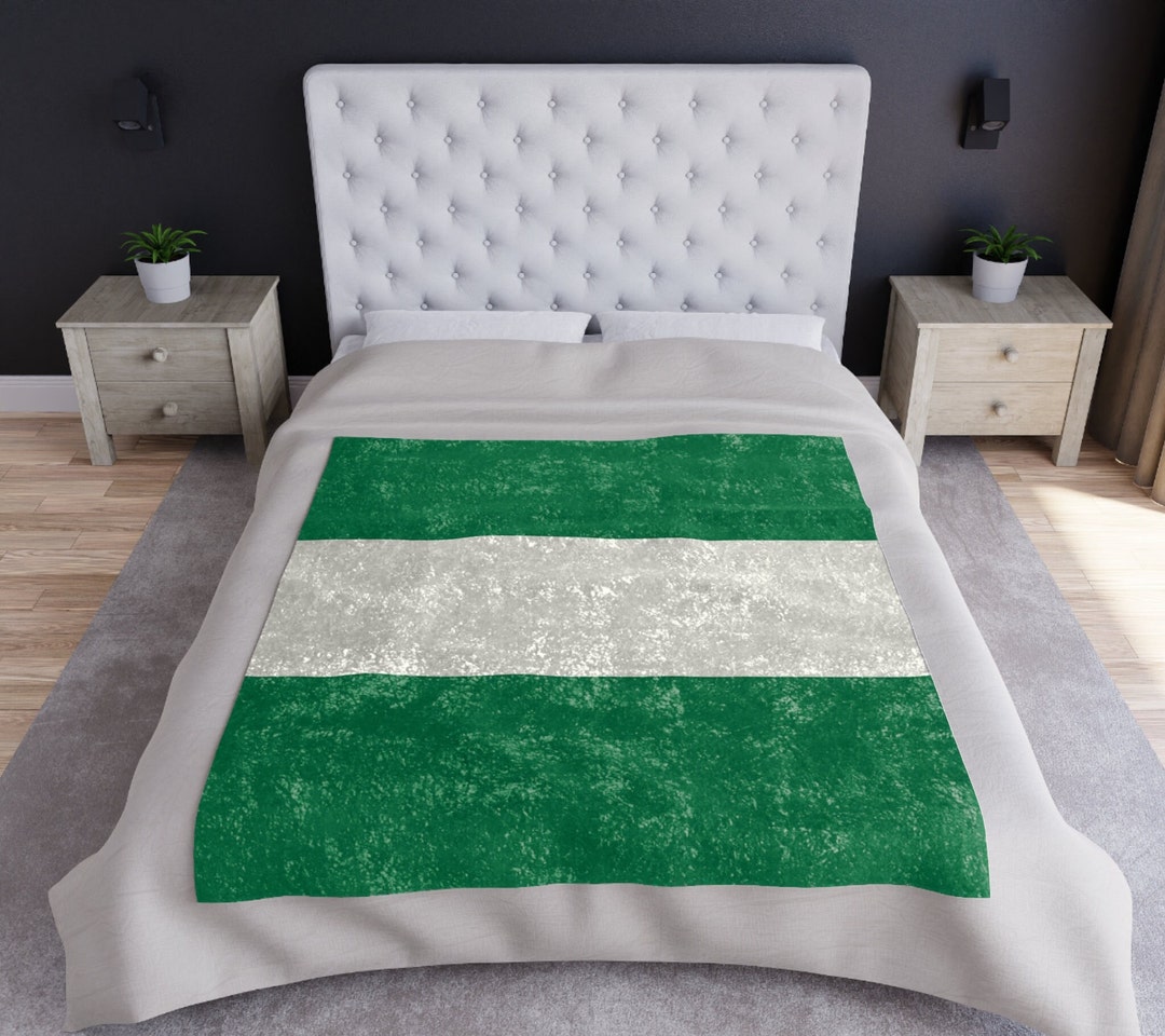 Nigerian Flag Crushed Velvet Blanket Nigeria Flag Blanket Etsy