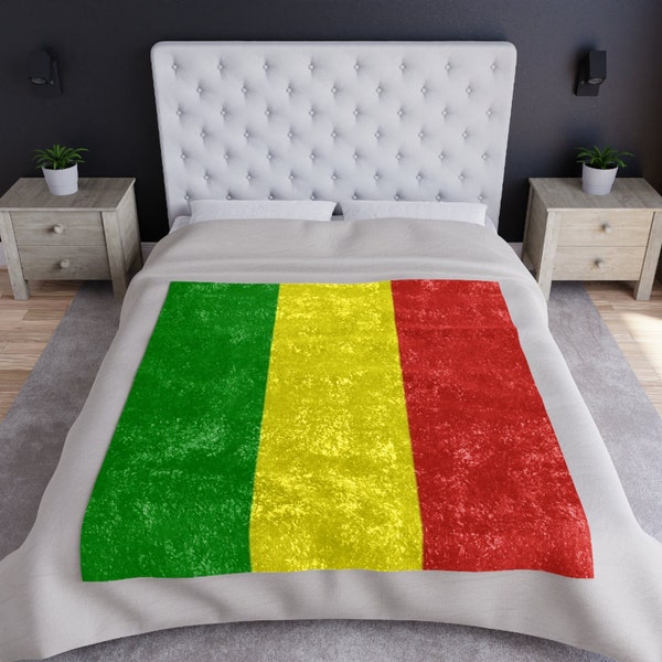 Reggae Rasta Pattern Print Blanket