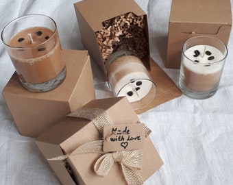 Caramel Vanilla Latte.  Scented Handmade Soy Candle. Autumnal candles. Cosy soy candles