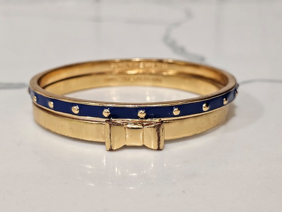 Kate Spade Bangle Bracelets *    Solid Gold Bow B… - image 1