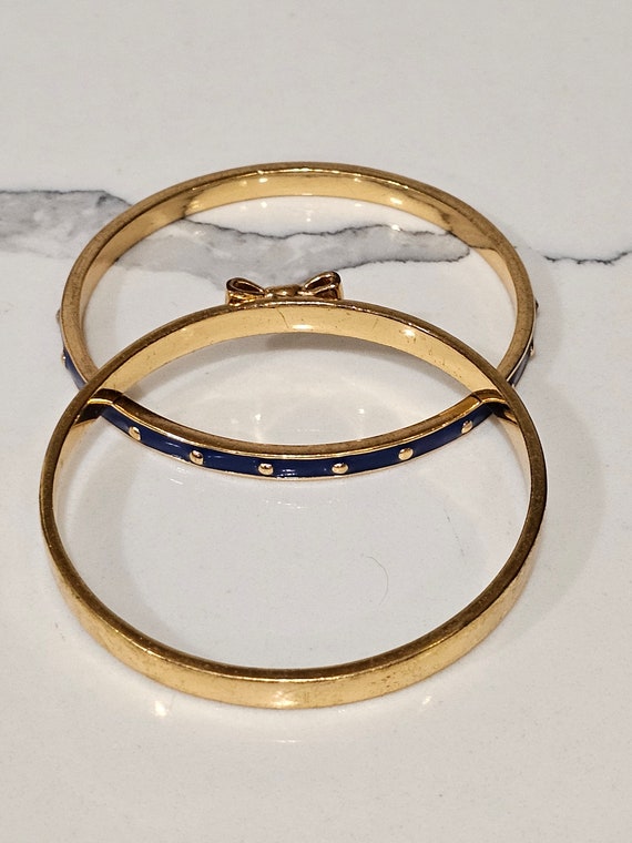 Kate Spade Bangle Bracelets *    Solid Gold Bow B… - image 4
