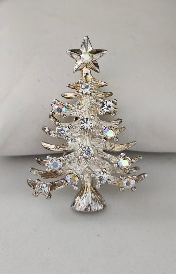 EISENBERG ICE Vintage Silver Christmas Tree Brooch