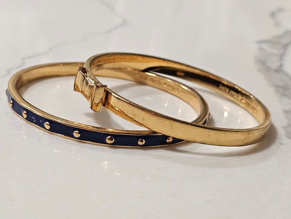 Kate Spade Bangle Bracelets *    Solid Gold Bow B… - image 3