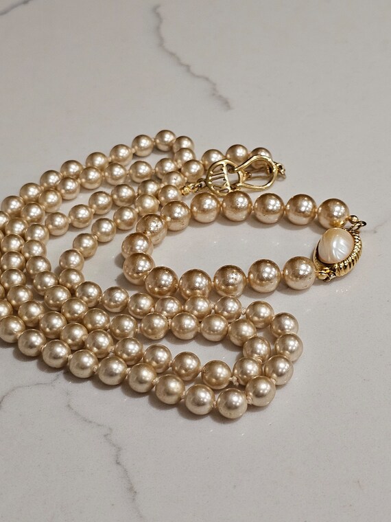 Kennth J Lane KJL Vintage Hallmarked  Faux Pearl … - image 7