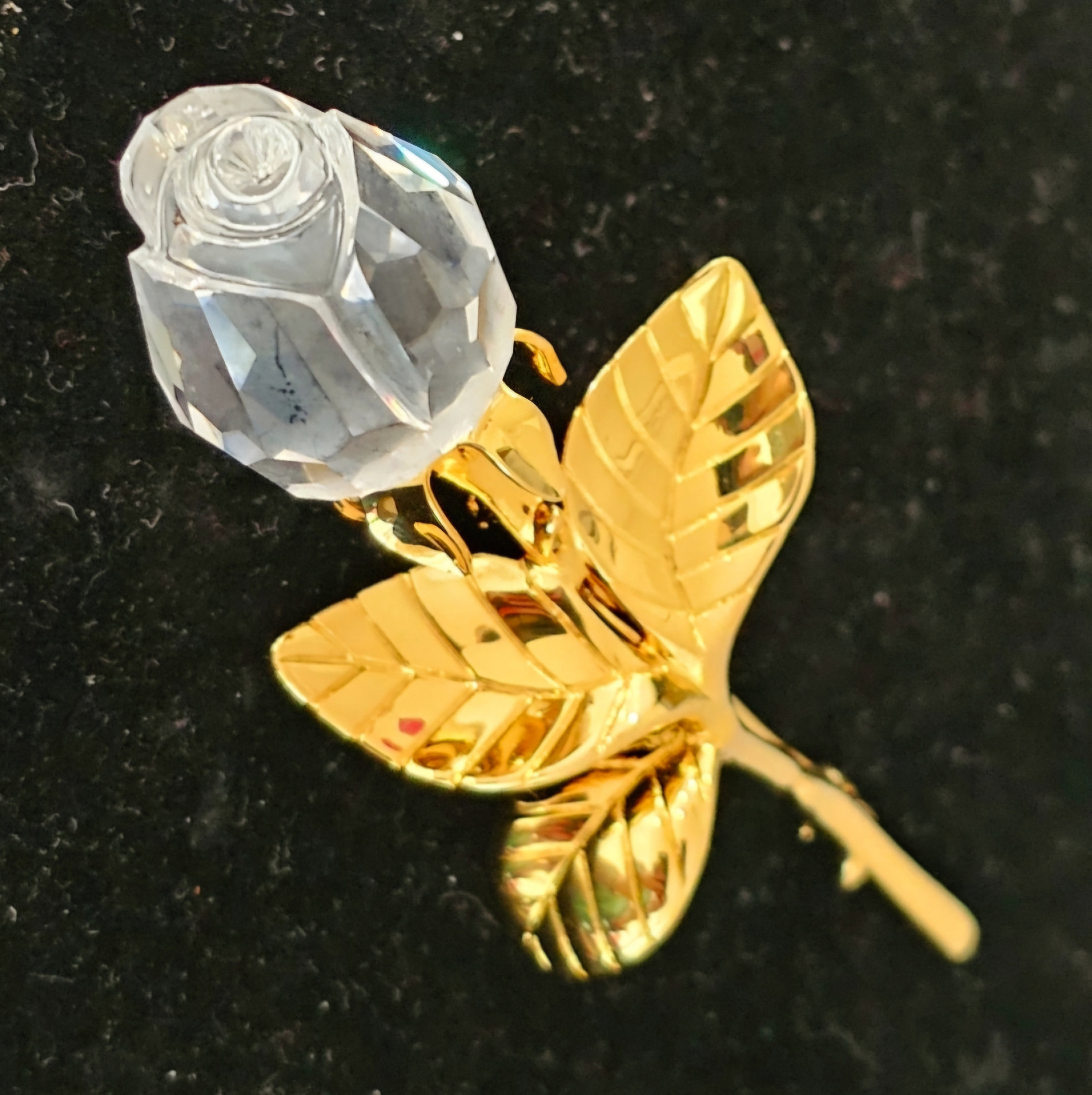 アクセサリー Swarovski crystal memories ROSE Vintage 1990's Swarovski Crystal Memories Gold Tone Large