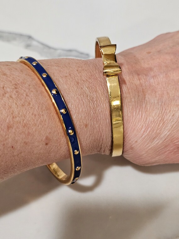 Kate Spade Bangle Bracelets *    Solid Gold Bow B… - image 7