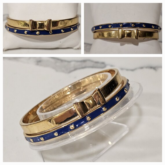Kate Spade Bangle Bracelets *    Solid Gold Bow B… - image 9
