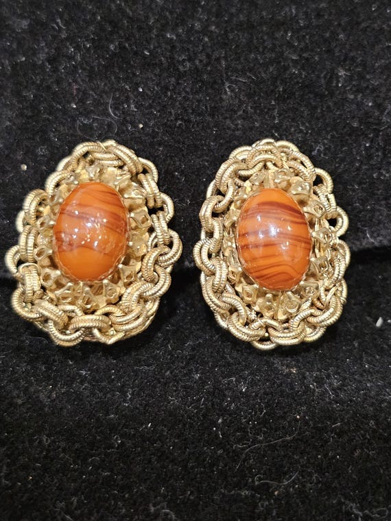 MIRIAM HASKELL Vintage Signed Chain & Agate Marbe… - image 7