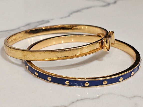 Kate Spade Bangle Bracelets *    Solid Gold Bow B… - image 6