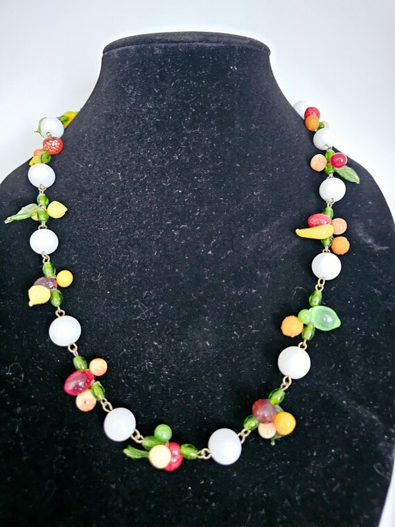 Miriam Haskell Signed Hallmarked 1930's Tutti Frutti Poured Milk
